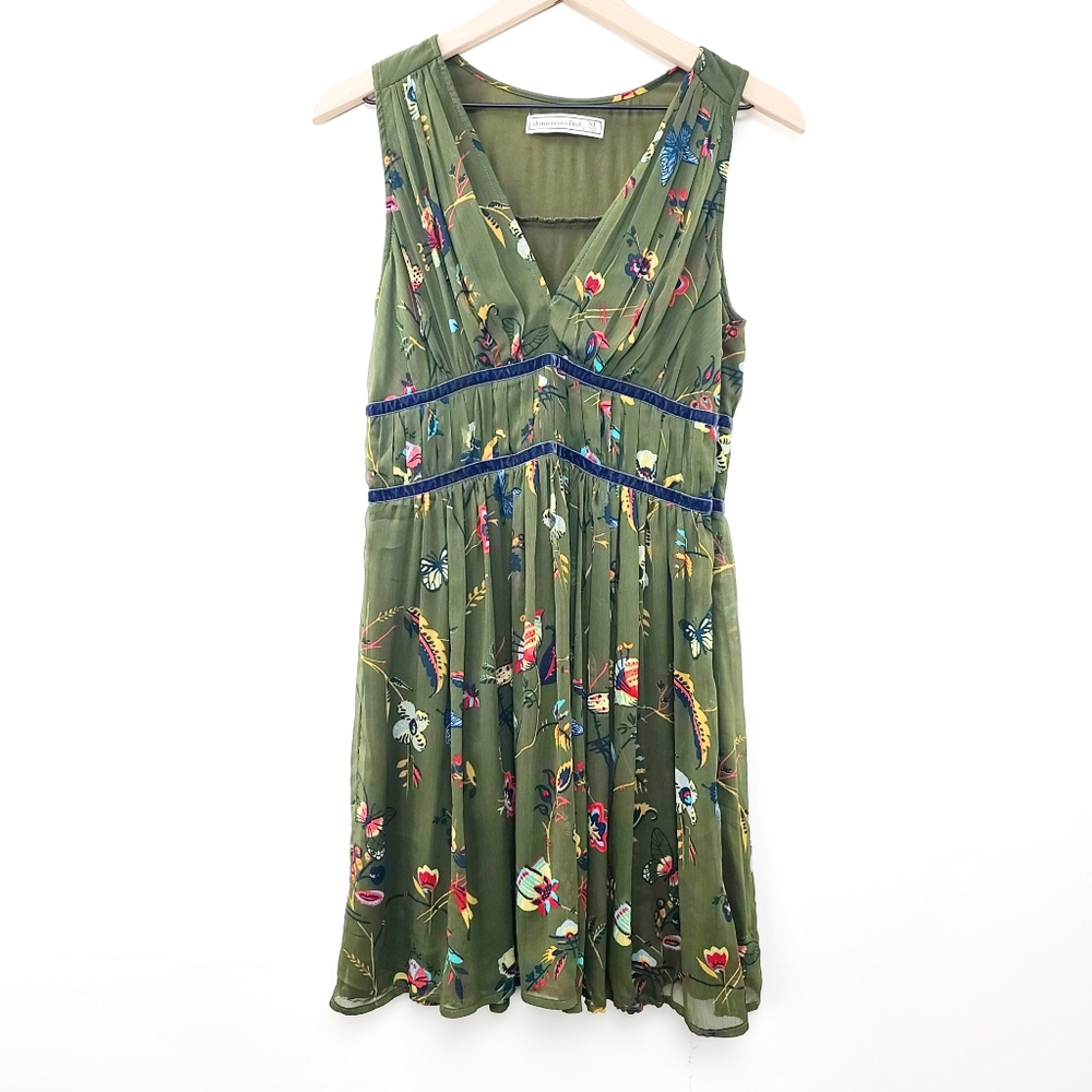 Abercrombie & Fitch Floral V-neck Mini Dress